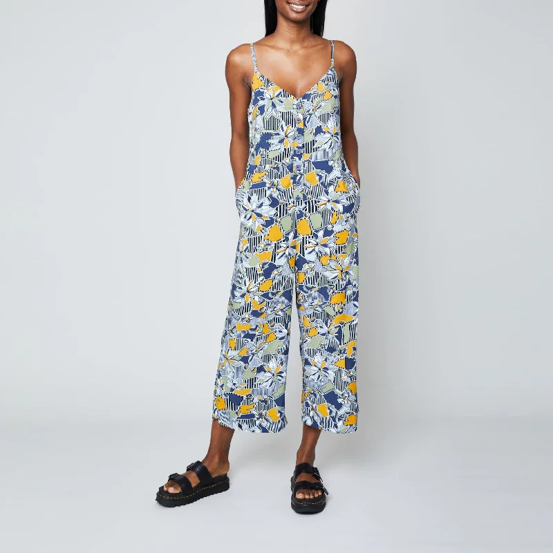 women's vintage jumpsuitsGeo Flora Print Jumpsuit