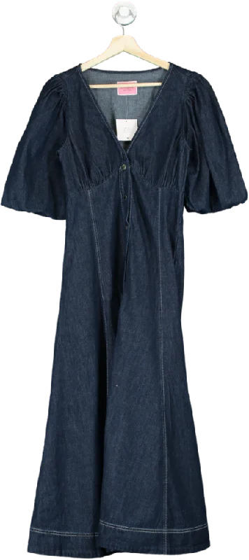 women's jumpsuits for laid-back looksKate Spade Blue Denim Jumpsuit UK 6