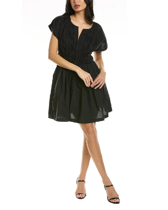 women's cocktail dressesRebecca Taylor Smocked Front Mini Dress