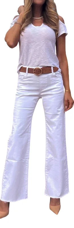 women's embroidered pantsAmanda Pants In White Denim