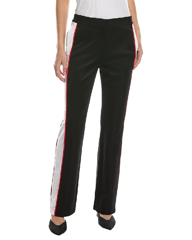 women's warm pantsBurberry Mesh Striped Jersey Tailored Trouser