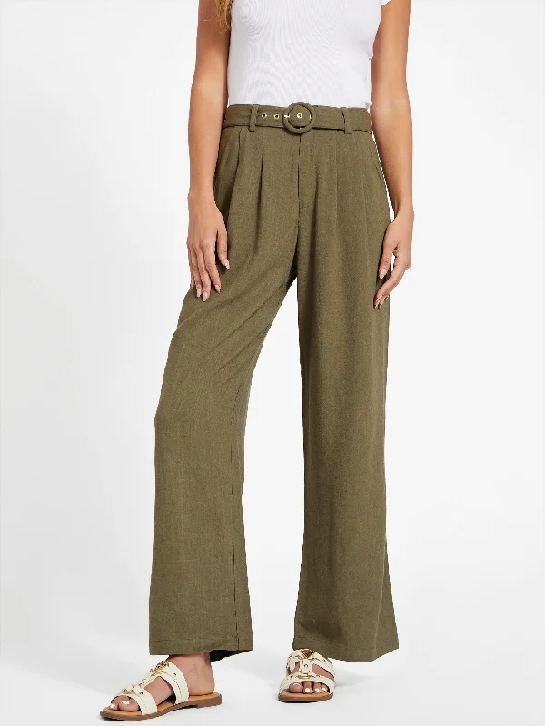 women's chiffon pantsCharlie Belted Linen Pants