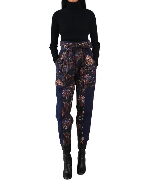 women's checkered pantsCiji Pants In Lacar Navy