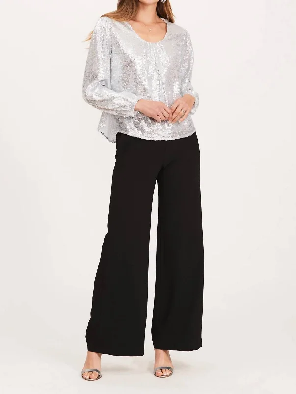 women's luxury pantsKathy Crepe Palazzo Pant In Black