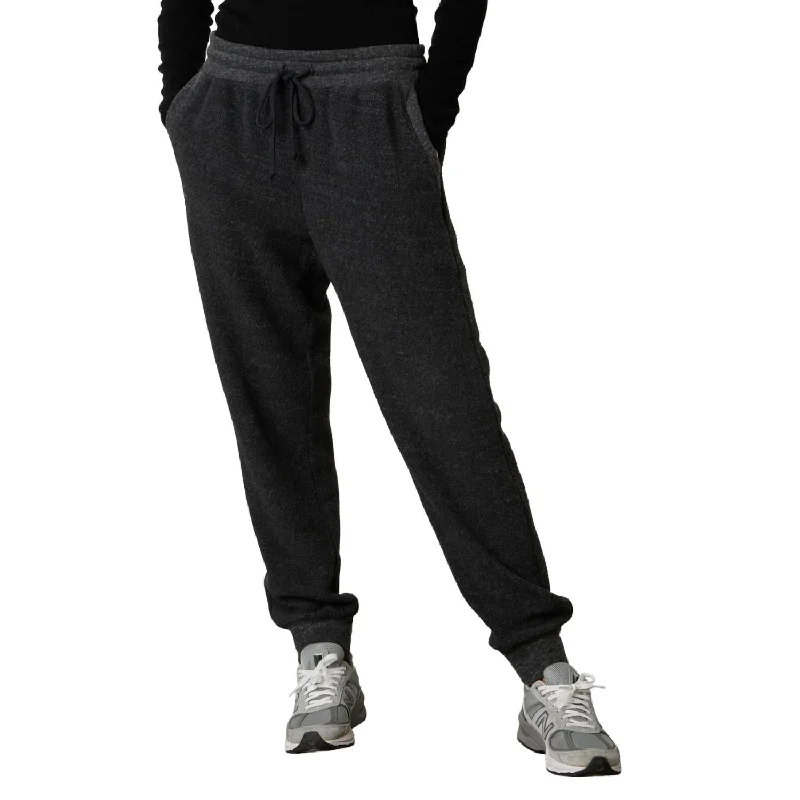 women's cropped pantsTabby Sherpa Fleece Pant In Charcoal