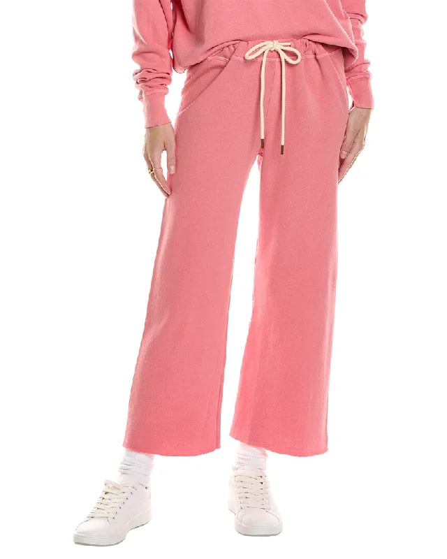 women's bridal pantsTHE GREAT The Wide Leg Cropped Sweatpant