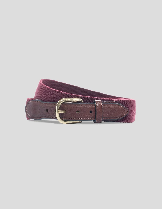 women's statement dressesBELGAIN STRETCH BELT - BURGUNDY