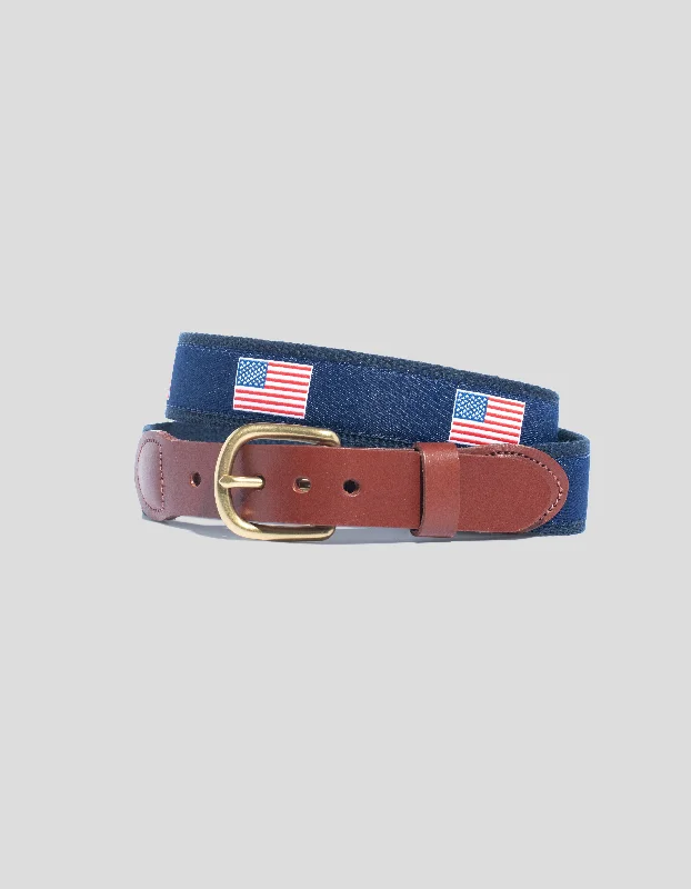 women's stretchy dressesMOTIF BELT - AMERICAN FLAG