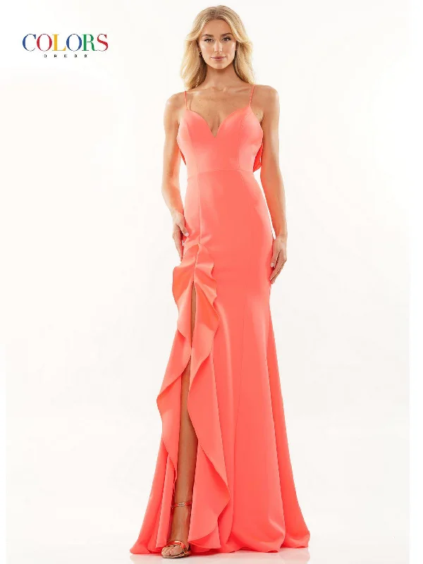 women's one-shoulder dressesColors 2646 Colors Long Formal Mermaid Fit Prom Dress Sale